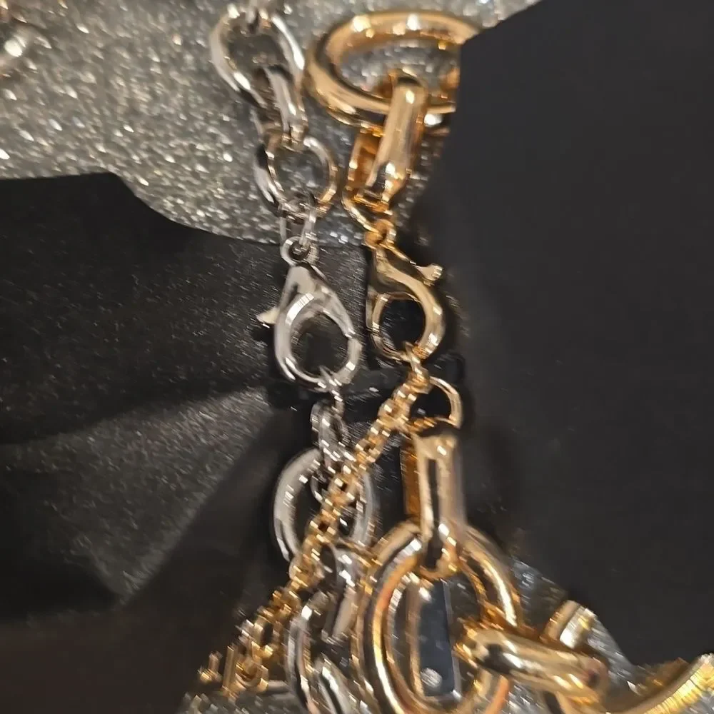 True Religion Setbof 2 Two-Tone Logo Chain Bracelet